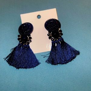 H&M Blue Studded Drop Earrings Brand New and Sold AS IS